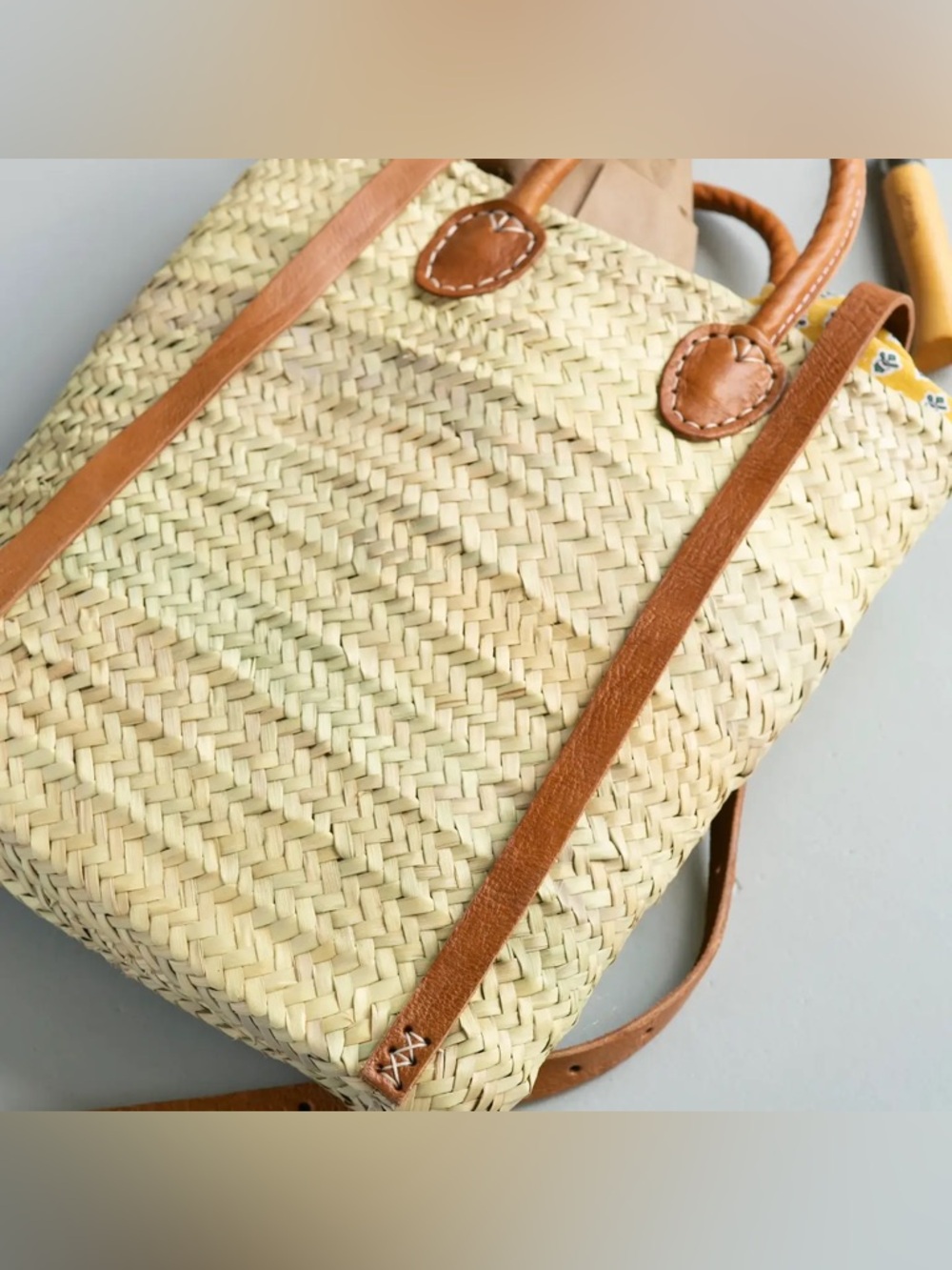 Marty French Woven Market Backpack - Picture 2 of 4